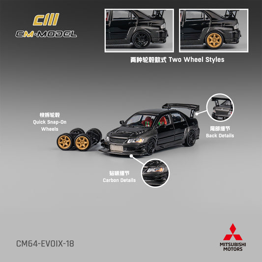 CM MODEL 1/64 Mitsubishi Lancer Evoix Carbon CM64-EVOIX-18