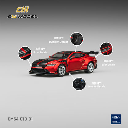 PREORDER CM MODEL 1/64 Ford Mustang GTD Chroma Flame CM64-GTD-01 (Approx. Release Date : Q4 2026 subject to manufacturer's final decision)