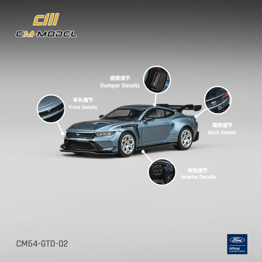 PREORDER CM MODEL 1/64 Ford Mustang GTD Indulgent Blue CM64-GTD-02 (Approx. Release Date : Q3 2026 subject to manufacturer's final decision)