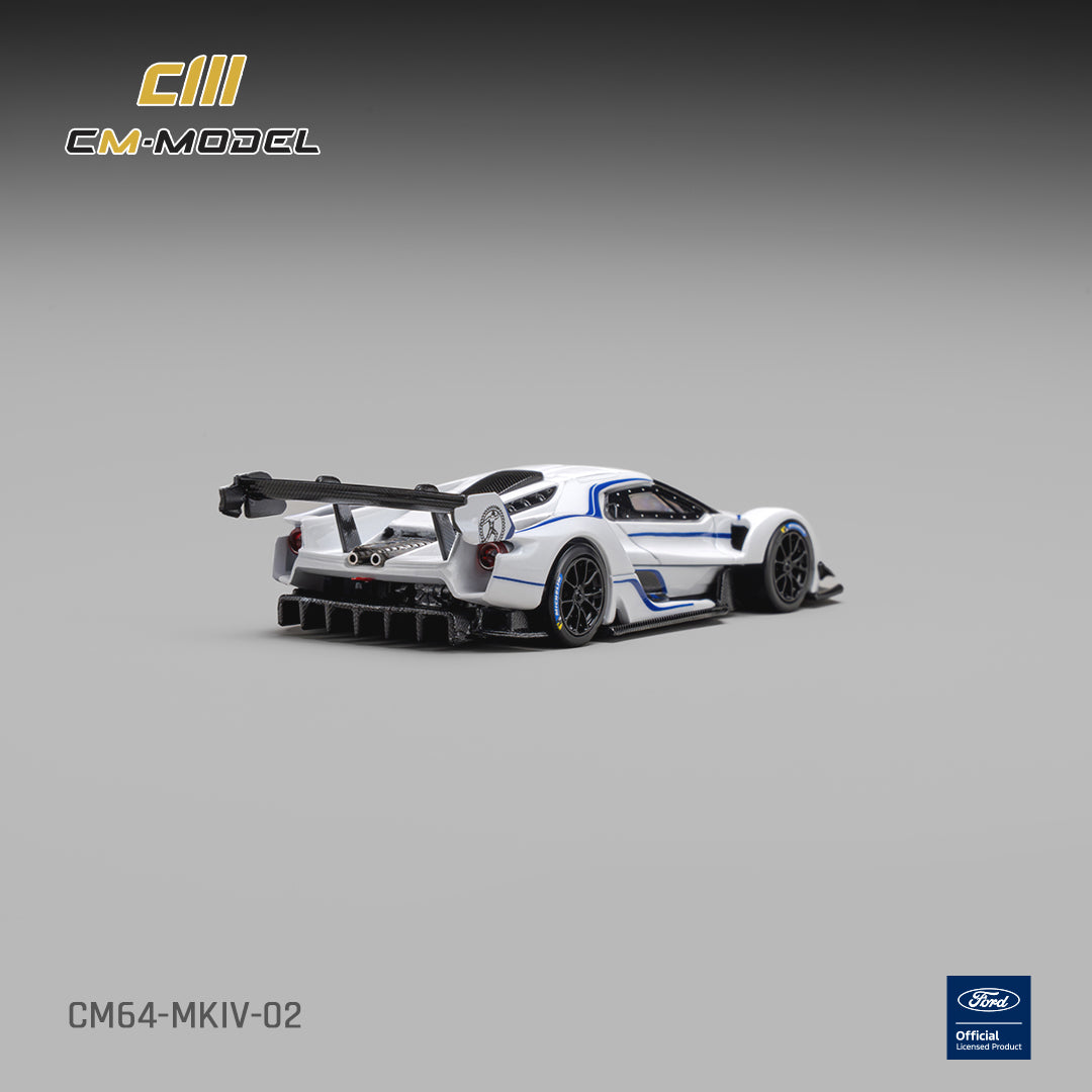 PREORDER CM MODEL 1/64 Ford GT Mk IV Frozen White & Sonic Blue Pearl J-1 CM64-MKIV-02 (Approx. Release Date : Q4 2026 subject to manufacturer's final decision)