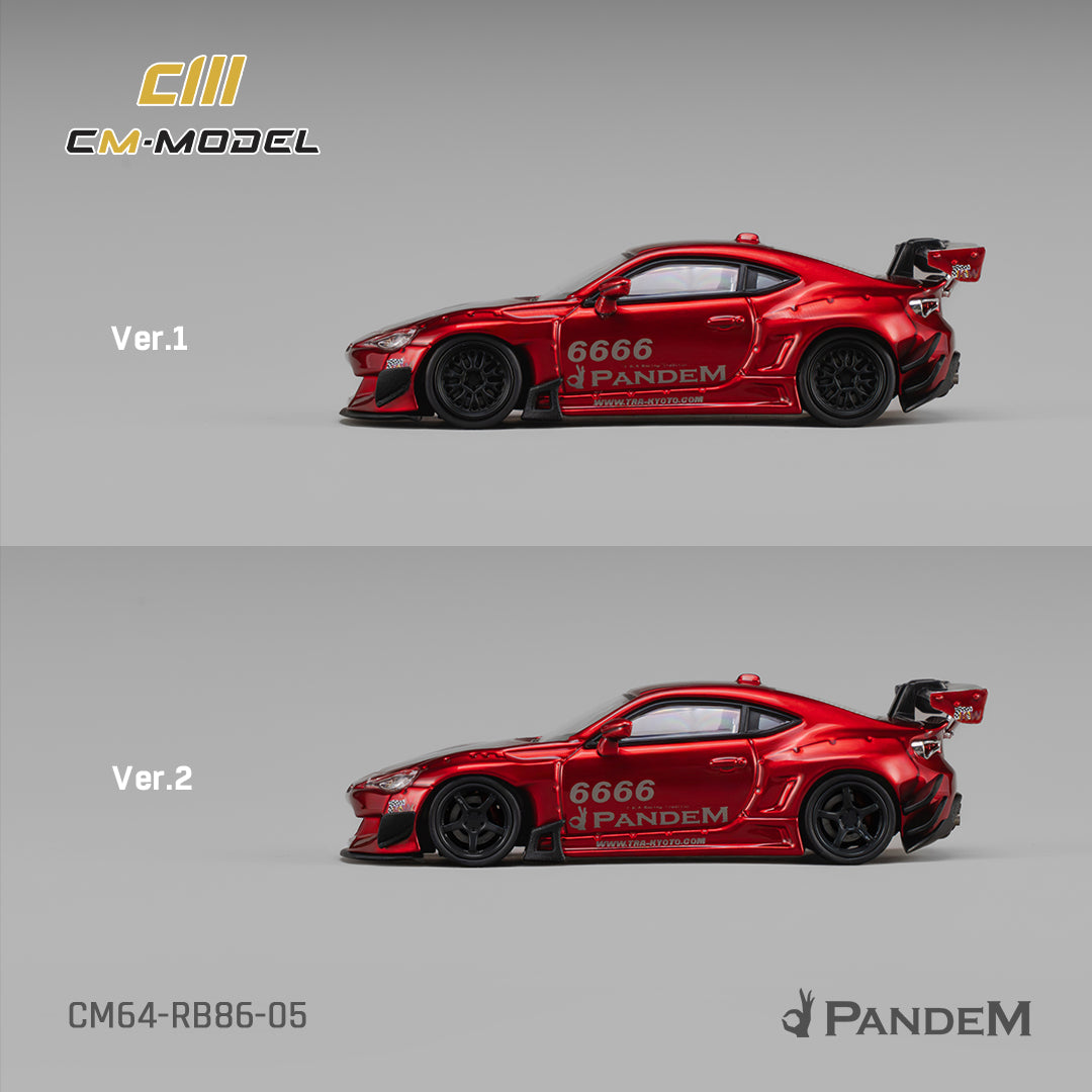 PREORDER CM MODEL 1/64 Toyota GT86 Pandem Widebody V3.5 Metallic red CM64-RB86-05 (Approx. Release Date : Q4 2026 subject to manufacturer's final decision)