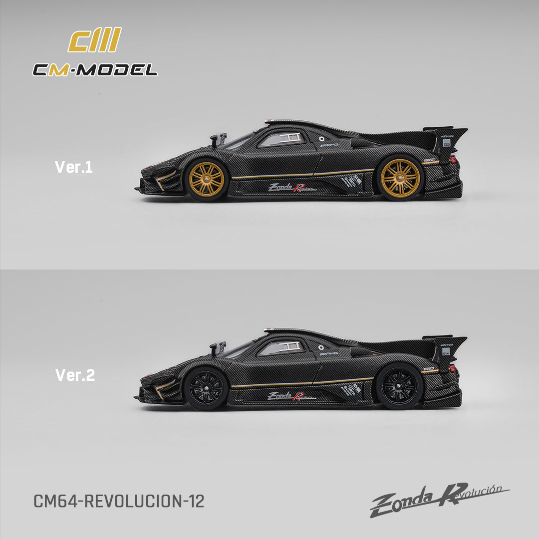 PREORDER CM MODEL 1/64 Pagani Zonda Revlucion Drycarbon (Complimentary Nürburgring Lap Time Model-Specific Decal) CM64-Revolucion-12 (Approx. Release Date : Q2 2026 subject to manufacturer's final decision)