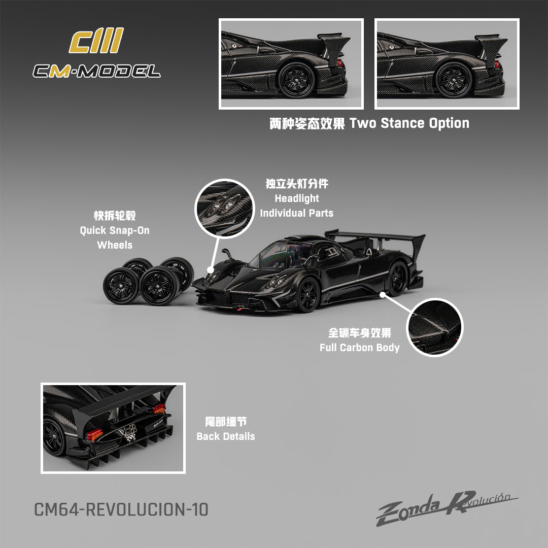 CM MODEL 1/64 Pagani Zonda Rev Full carbon CM64-Revolucion-10