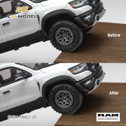 PREORDER CM MODEL 1/64 2024 Ram 1500 TRX 6.2L Supercharged V8 – Final Edition Stellantis Diamond White Crystal Pearl  CM64-TRXLC-01 (Approx. Release Date : Q2 2027 subject to manufacturer's final decision)