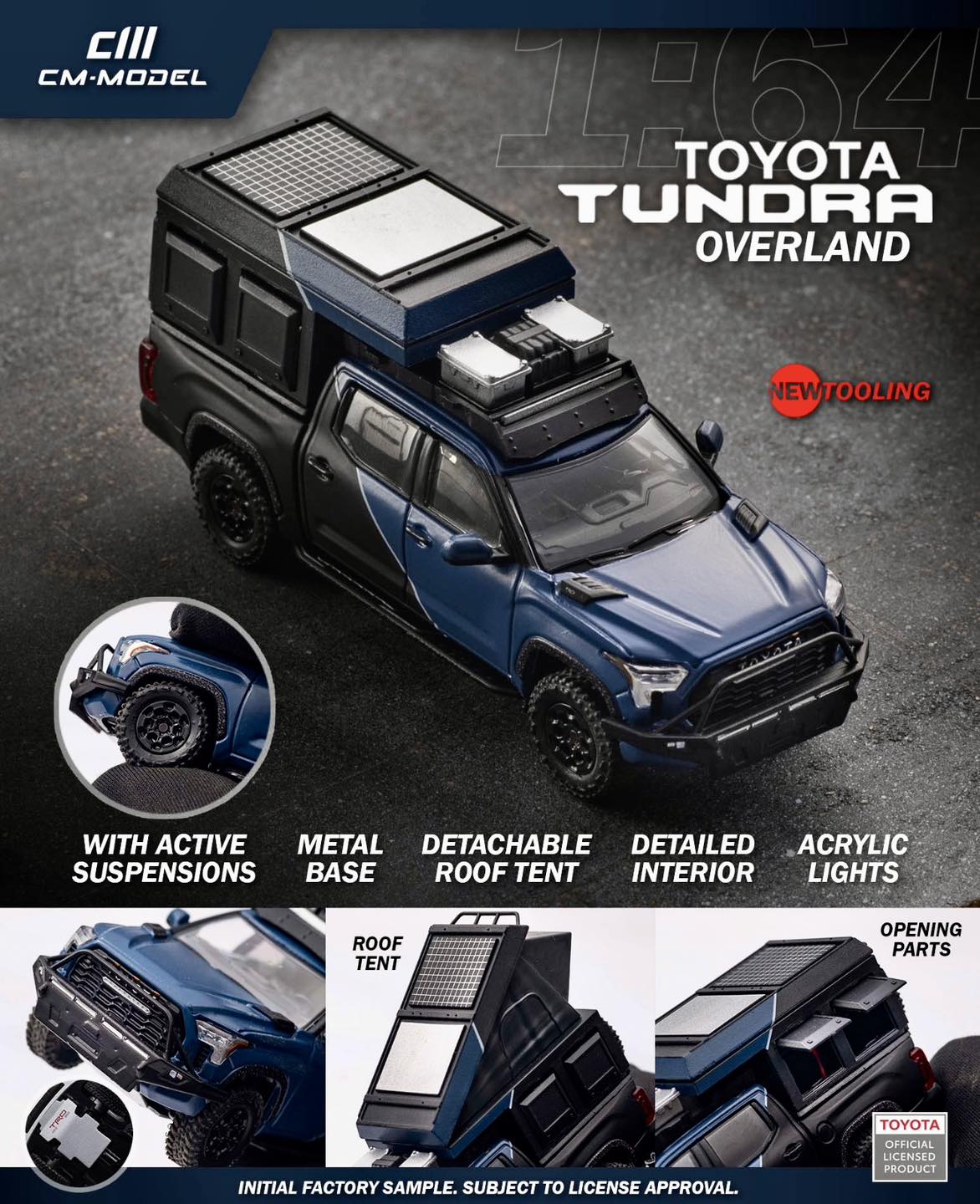 CM MODEL 1/64 Toyota Tundra Overload Camper CM64-TUNDRA-OL01