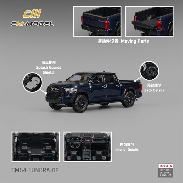 PREORDER CM MODEL 1/64 Toyota Tundar Metallic blue CM64-Tundra-02 (Approx. Release Date : Q4 2025 subject to manufacturer's final decision)