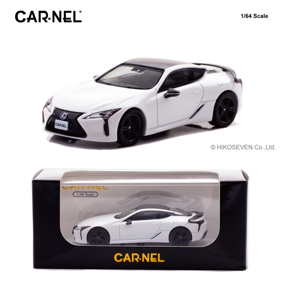 CAR-NEL 1/64 Lexus LC500 “AVIATION” 2021White Nova Glass Flake CN640043