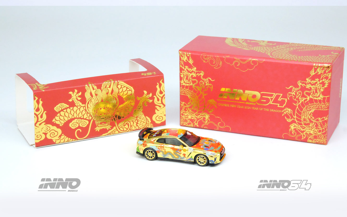 INNO64 1/64 NISSAN GT-R (R35) Year Of The Dragon Special 2024 CNY Edition IN64-R35-CNY24