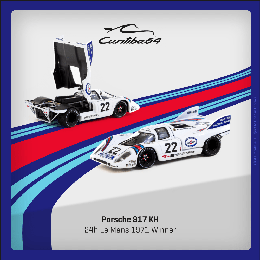 CURITIBA64 1/64 Porsche 917 KH 24h Le Mans 1971 Winner #22 CWB64-002-LMW22