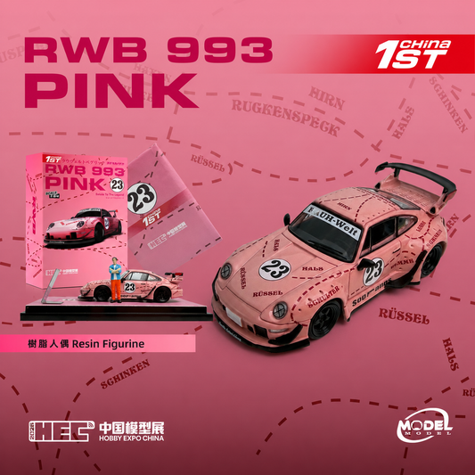 MODELMODEL 1/64 RWB 993 PINK 2026 HEC VERSION MM64-RWB993-HEC2026 **CHASE CARS are randomly packed**