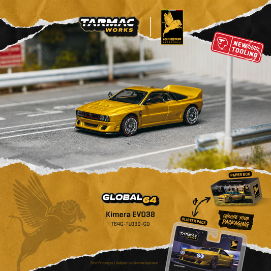 PREORDER  Tarmac Works 1/64 Kimera EVO38 Gold T64G-TL090-GD (Approx. Release Date :  Q4 2026 subject to manufacturer's final decision)