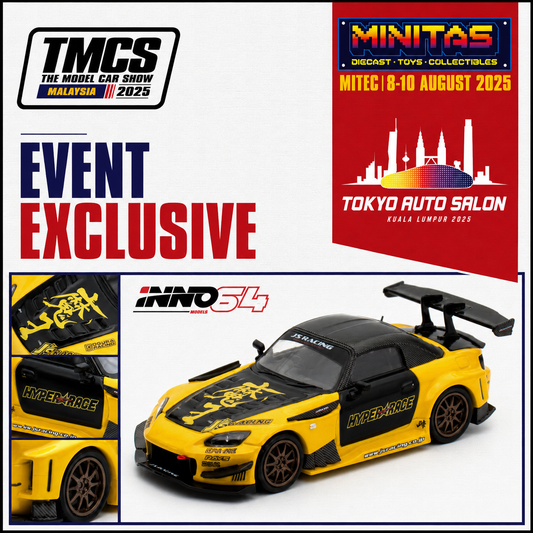 INNO64 HONDA S2000 J'S RACING Tokyo Auto Salon Kuala Lumpur 2025 Event Edition IN64-S2000JS-TASKL25 **Limited to ONE per customer**