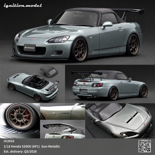 Ignition Model 1/18 Honda S2000 (AP1) Gun Metallic IG3918