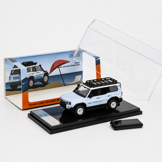 GCD x enchery 1/64 Toyota Land Cruiser Prado 2024-LHD Blue KS-075-581