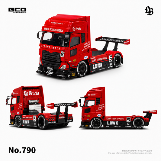 PREORDER GCD x  LBWK 1/64 Super Silhouette Red/Black Quon Truck Head (RHD) KS-099-790 (Approx. Release Date: Q4 2026 and subject to the manufacturer's final decision)