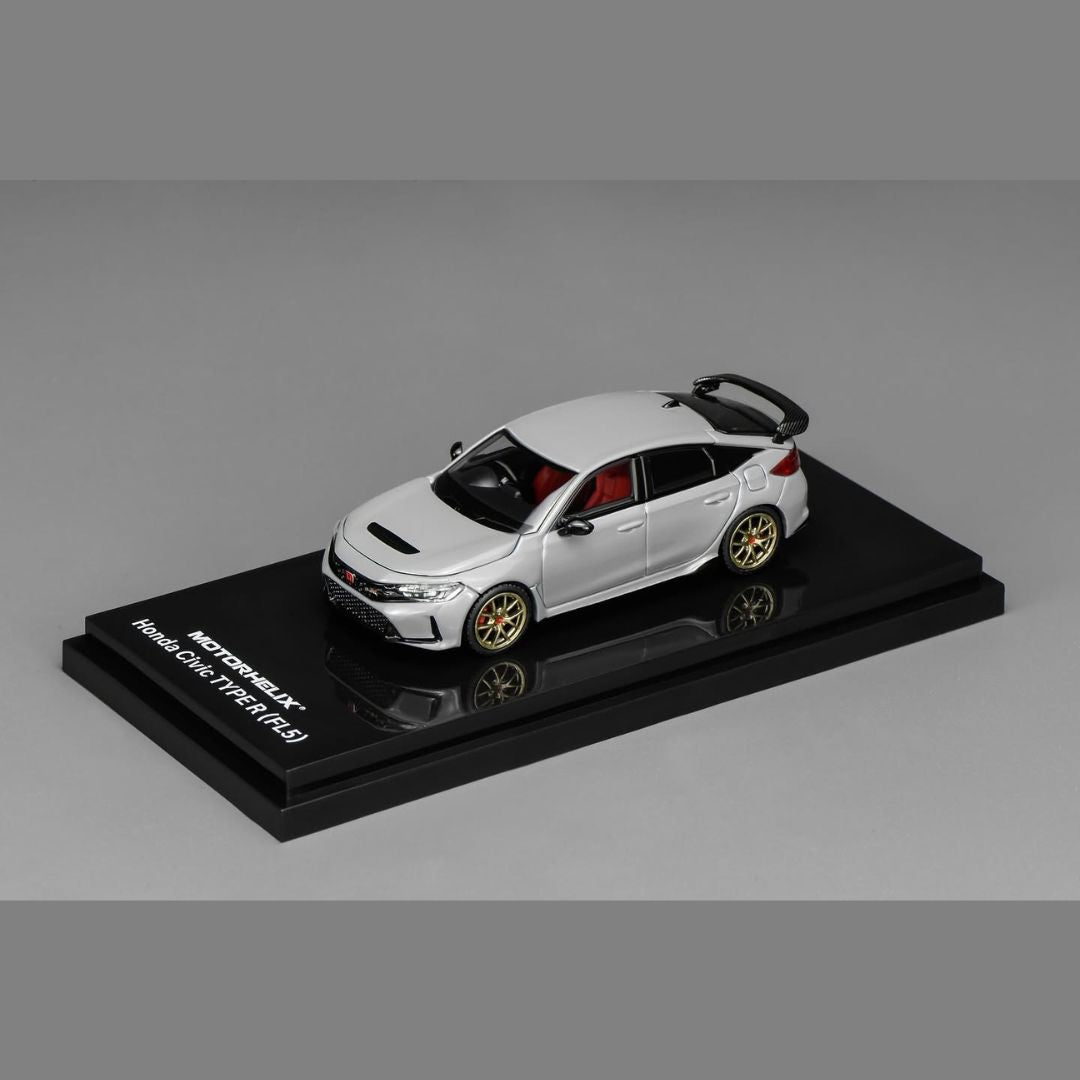 MOTORHELIX 1/64 MOTORHELIX Car Honda Civic TYPE R (FL5) Supersonic Grey with RI-A Wheels M65343
