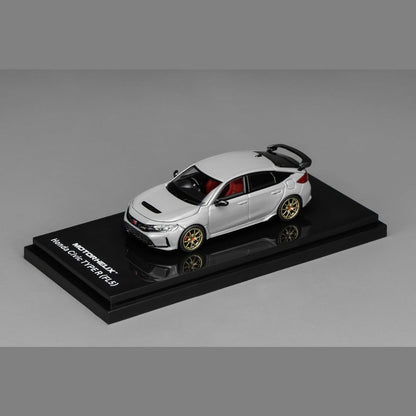 MOTORHELIX 1/64 MOTORHELIX Car Honda Civic TYPE R (FL5) Supersonic Grey with RI-A Wheels M65343