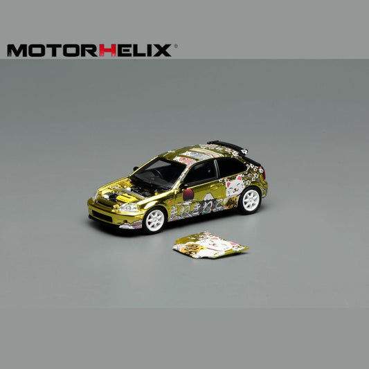 MOTORHELIX 1:64 Honda Civic TYPE R (EK9) Customized Maneki-neko - Limited to 499 units  M65050DZ-TAS **Limited to ONE per customer**