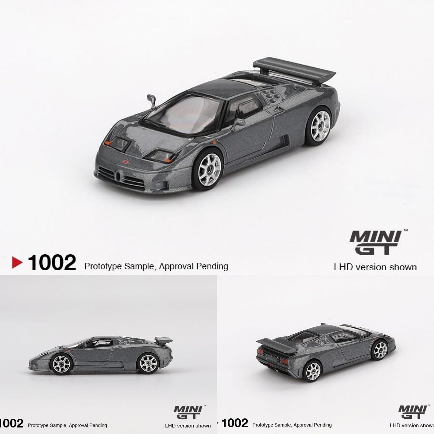 MINI GT 1/64 Bugatti EB110 Super Sport Grigio Scuro MGT01002-BL