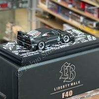 INNO64 1/64 LBWK F40 Matte Black  HONG KONG TOYCAR SALON 2023 SPECIAL EDITION IN64-LBWKF40-HKTS23