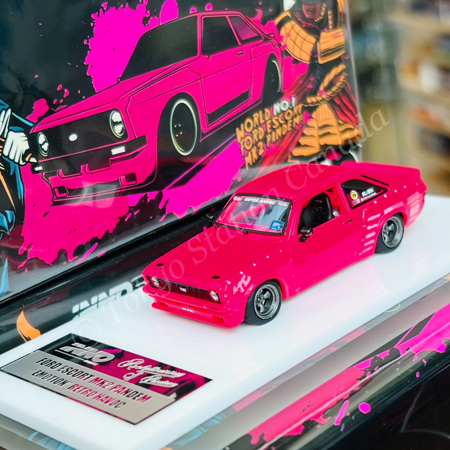 INNO64-R 1/64 RESIN FORD ESCORT MK2 PANDEM "EMOTION" RETRO HAVOC IN64R-MK2P-ERV