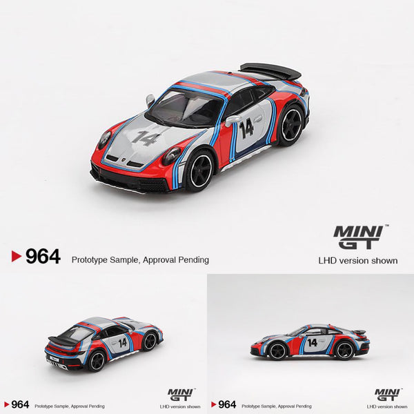 PREORDER MINI GT 1/64 Porsche 911 Dakar Ice Grey Metallic "Rally 1974" MGT00964-L (Approx. Release Date : Q2 2025 subject to manufacturer's final decision)