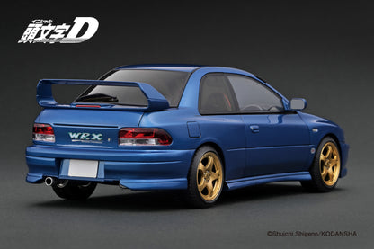 Ignition Model 1/18 INITIAL D SUBARU Impreza WRX type RSTi Version V (GC8) Blue With Mr.Bunta IG3538