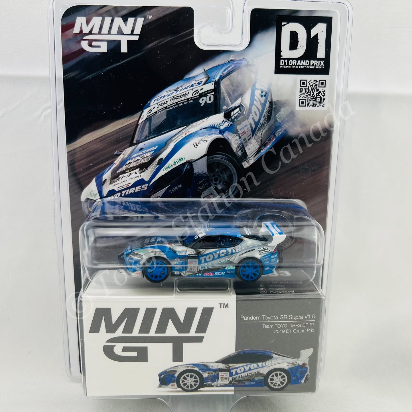 *CHASE CAR* MINI GT 1/64 Pandem Toyota GR Supra V1.0 Team TOYO TIRES DRIFT D1 Grand Prix - Japan Exclusive RHD/ D1 Blister Packaging RHD MGT00233-D1