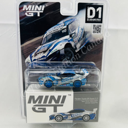 *CHASE CAR* MINI GT 1/64 Pandem Toyota GR Supra V1.0 Team TOYO TIRES DRIFT D1 Grand Prix - Japan Exclusive RHD/ D1 Blister Packaging RHD MGT00233-D1