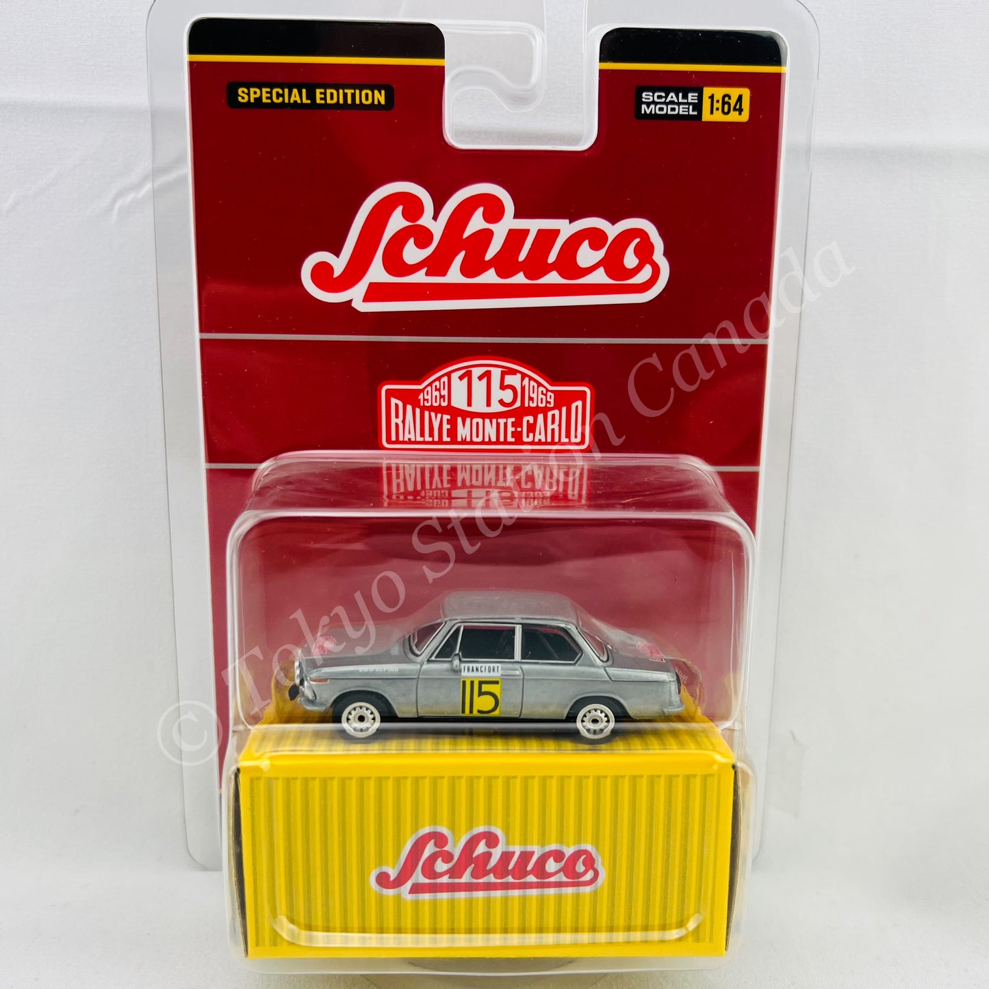 *CHASE CAR* Tarmac Works x Schuco 1/64 BMW 2002  Rally Monte Carlo 1969 *** Schuco Special Edition *** T64S-007-MC69