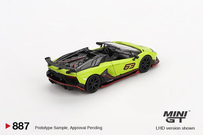 MINI GT 1/64 Lamborghini Aventador SVJ 63 Roadster Verde Shock MGT00887-BL