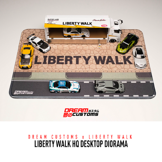DREAM CUSTOMS Desktop Diorama 350mmx 250mm with LIBERTYWALK S12a