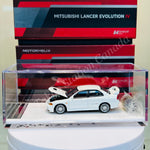 MOTORHELIX 64SENIOR SERIES 1/64 Mitsubishi Lancer Evolution IV Scotia White M64003