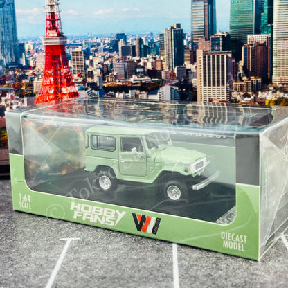 HOBBY FANS 1/64 Toyota Land Cruiser FJ40 Green / White HF64-FJ40-10GWH