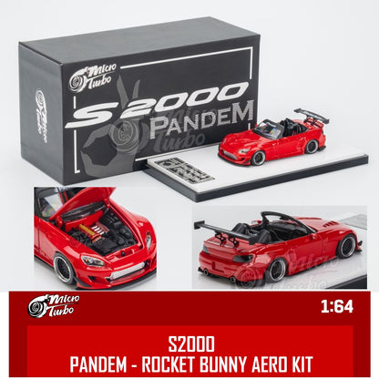 Micro Turbo 1/64 Custom S2000 PANDEM ROCKET BUNNY - RED