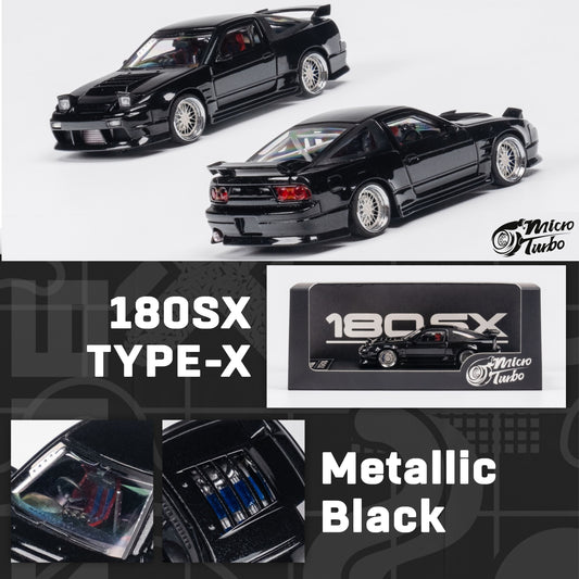 Micro Turbo 1/64 Custom 180SX Type X - Metallic Black