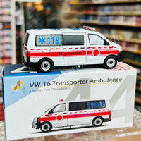 TINY 微影 1/64 TW44 VW T6 Transporter Ambulance Taiwan Fire Department ATCTW64017