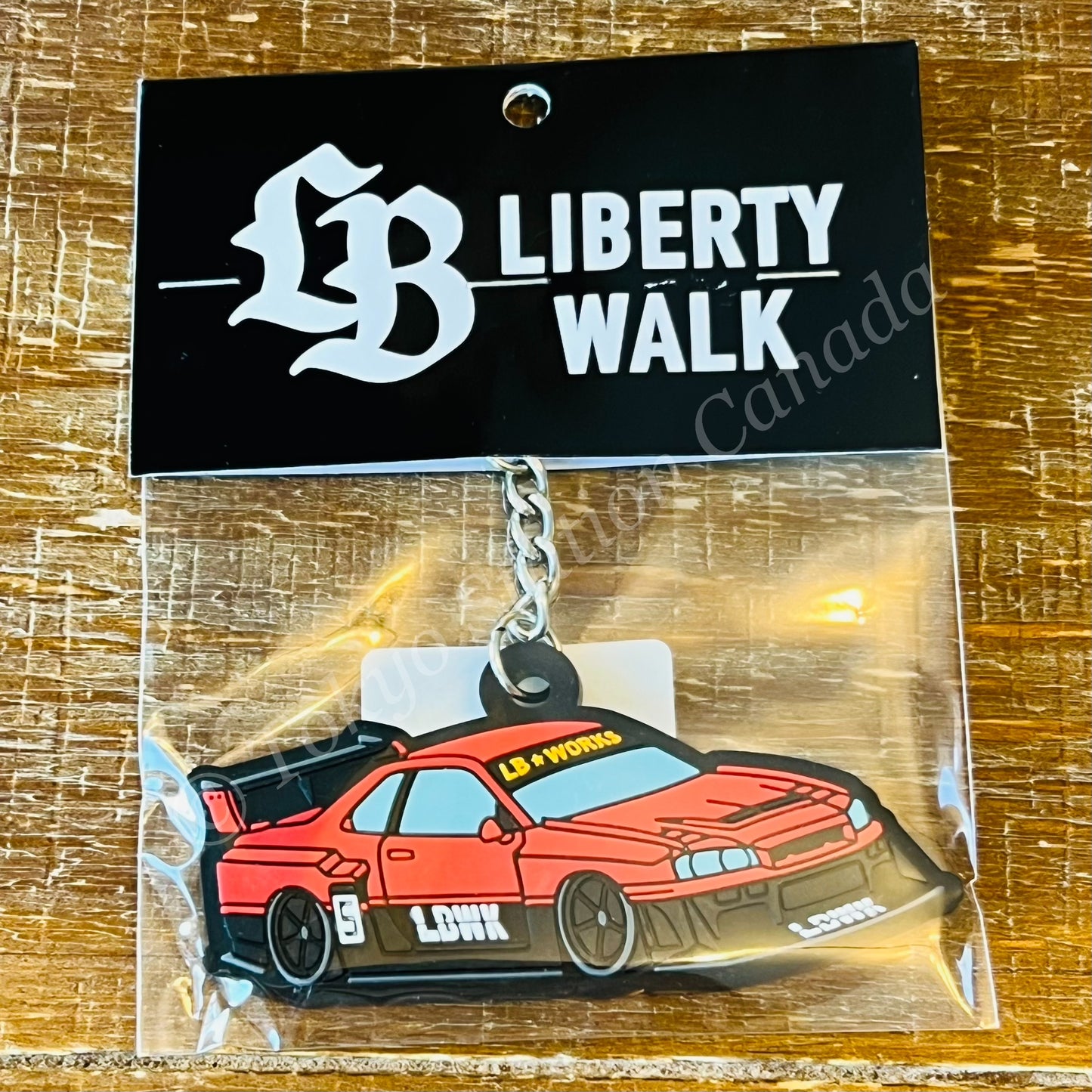 LIBERTY WALK JAPAN Rubber Keychain R34 Silhouette RED KY51-RDBK