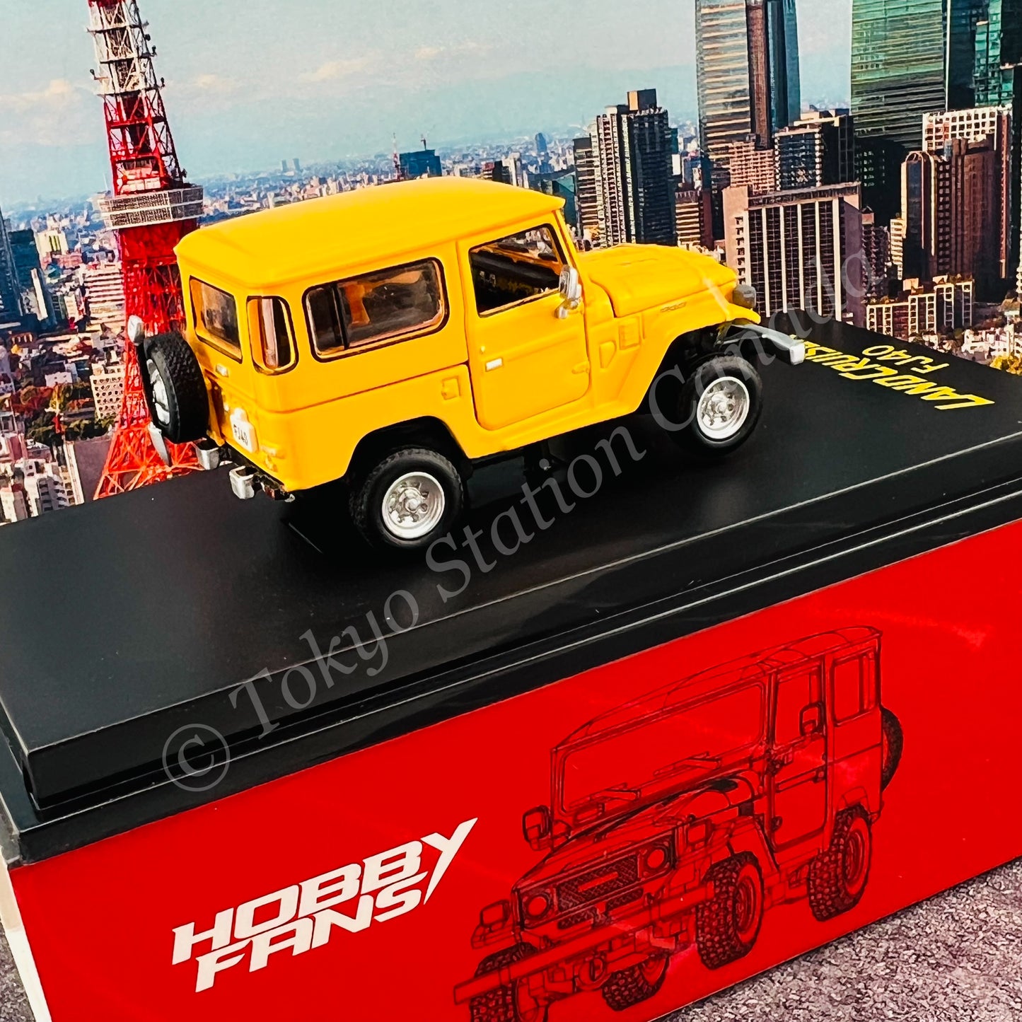 HOBBY FANS 1/64 Toyota Land Cruiser FJ40 Yellow HF64-FJ40-05YL