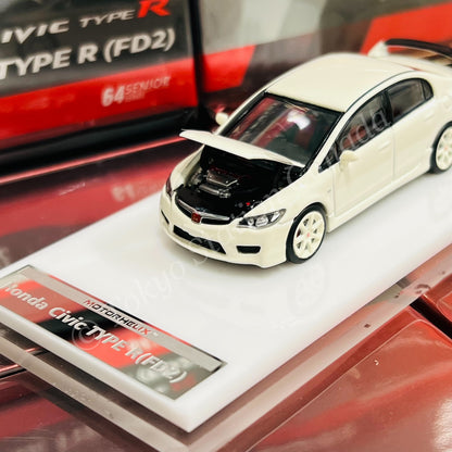 MOTORHELIX 64SENIOR 1/64 Honda Civic Type R FD2 Championship White M65401