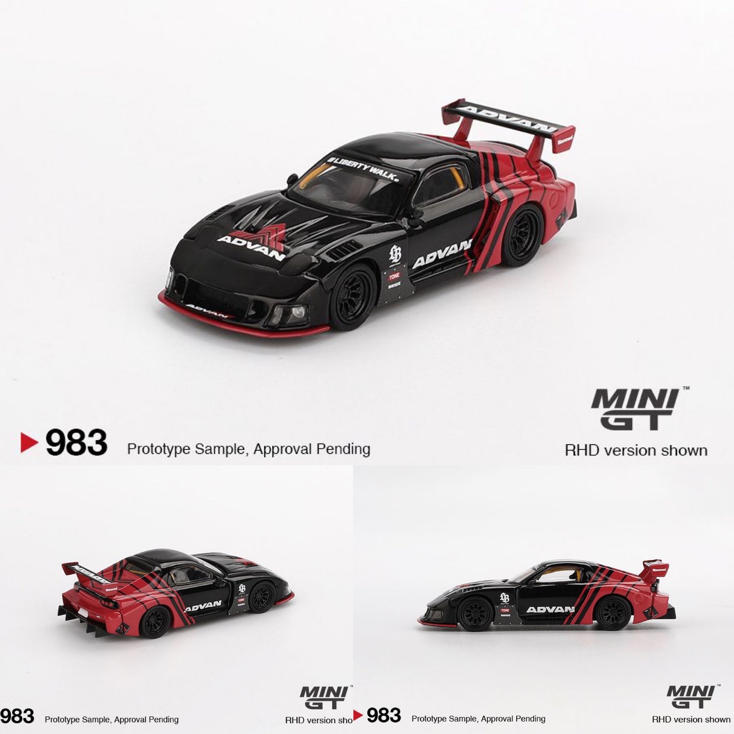 MINI GT 1/64 Mazda RX-7 LB-Super Silhouette Advan MGT00983