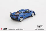 PREORDER MINI GT 1/64 Chevrolet Corvette Z06 2023 Elkhart Lake Blue Metallic MGT00892-L (Approx. Release Date : Q2 2025 subject to manufacturer's final decision)