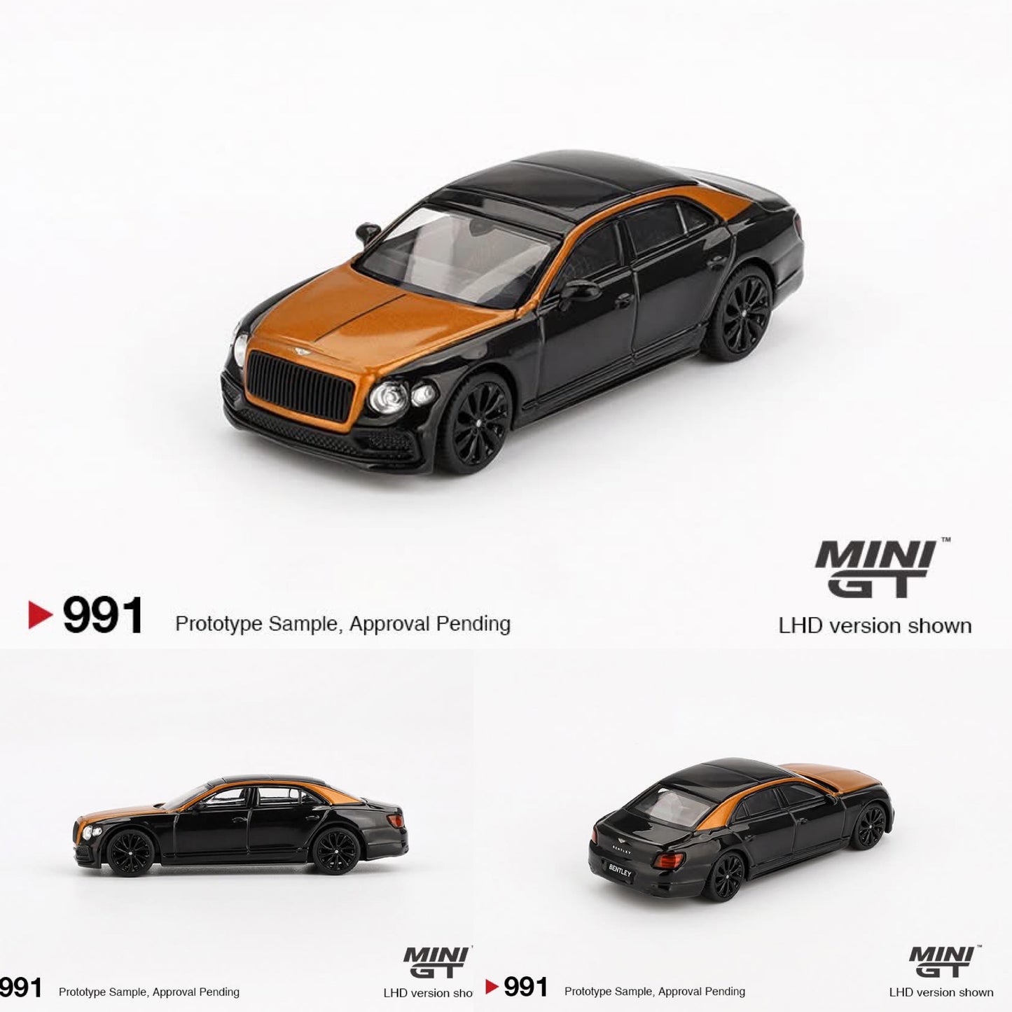 MINI GT 1/64 Bentley Flying Spur Orange Flame / Onyx MGT00991-BL