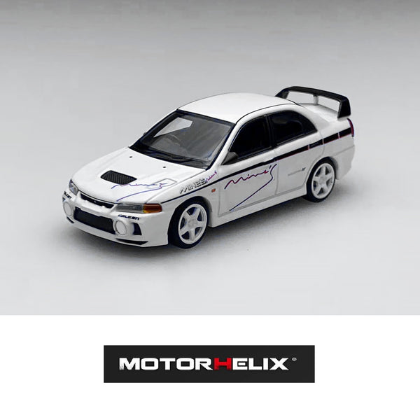 PREORDER Motorhelix 1/64 Mitsubishi Lancer Evolution IV GSR Mine's Livery M64021 (Approx. Release Date: Q1 2026 and subject to the manufacturer's final decision)