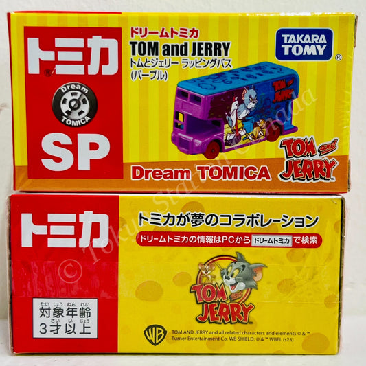 Dream TOMICA SP Tom and Jerry Wrapping Bus (Purple)