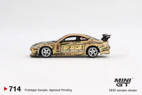 PREORDER MINI GT 1/64 Nissan Silvia (S15) Top Secret D1GP MGT00714-BL Blister Pack (Approx. Release Date : Q2 2025 subject to manufacturer's final decision)