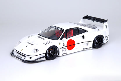 INNO18 1/18 RESIN LBWK F40 White Tokyo Auto Salon 2023 IN18R-LBWKF40-TAS23