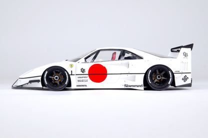 INNO18 1/18 RESIN LBWK F40 White Tokyo Auto Salon 2023 IN18R-LBWKF40-TAS23