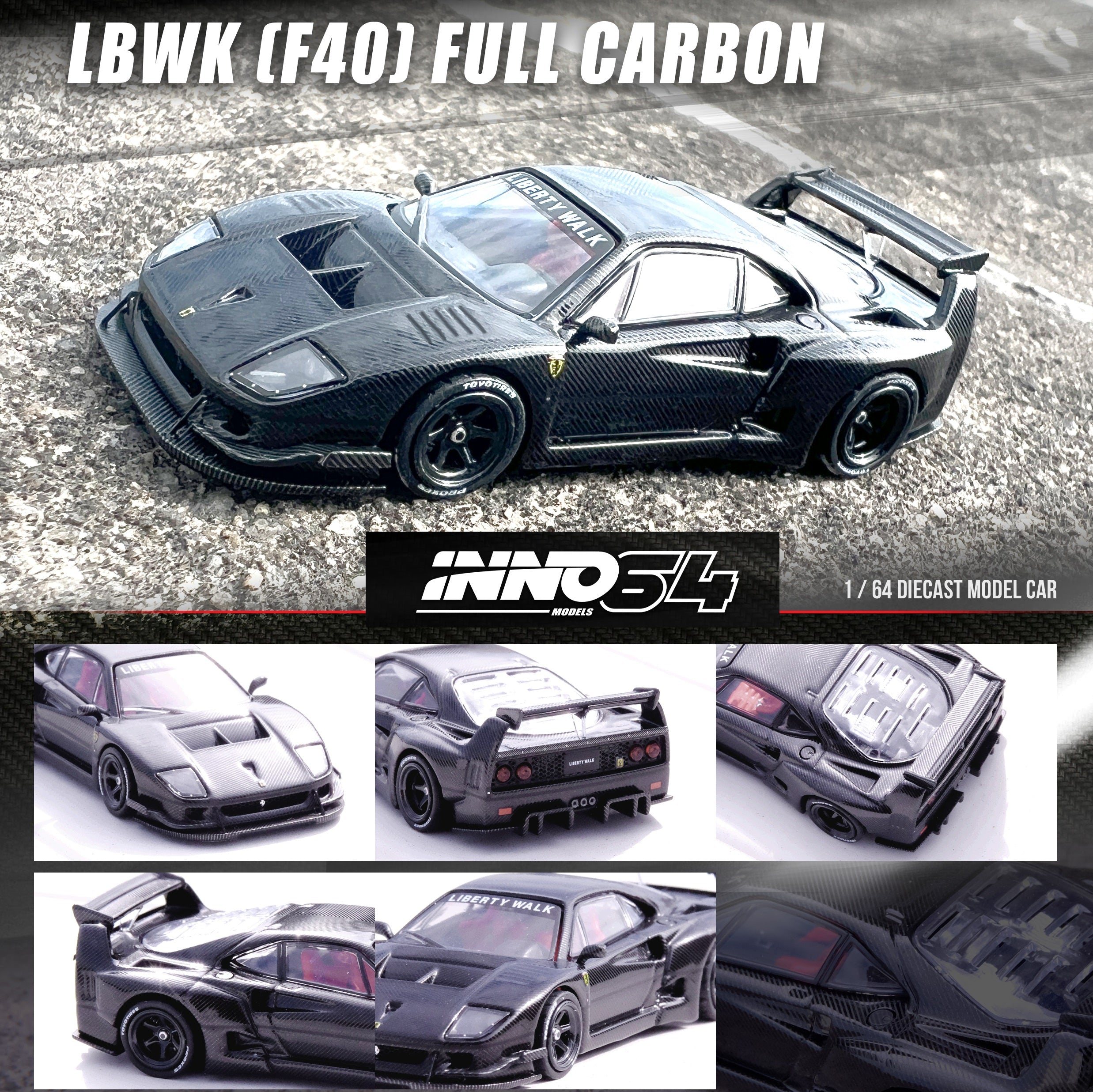 INNO64 1/64 LBWK F40 Full Carbon IN64-LBWKF40-FC – Tokyo Station