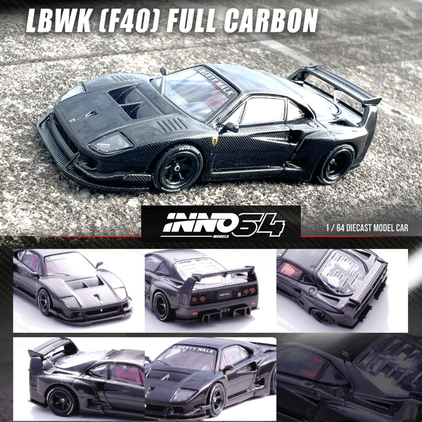 PREORDER INNO64 1/64 LBWK F40 Full Carbon IN64-LBWKF40-FC (Approx. Release Date : MARCH 2024 subject to the manufacturer's final decision)